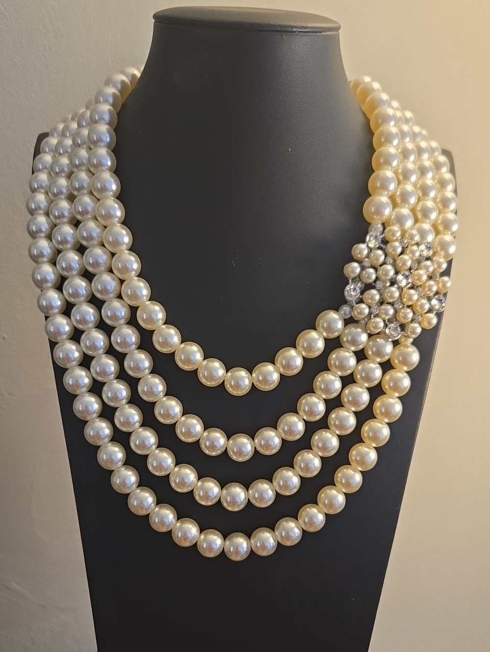 Paparazzi ZI COLLECTION Ivory Pearl Multi-Strand Necklace with Earrings